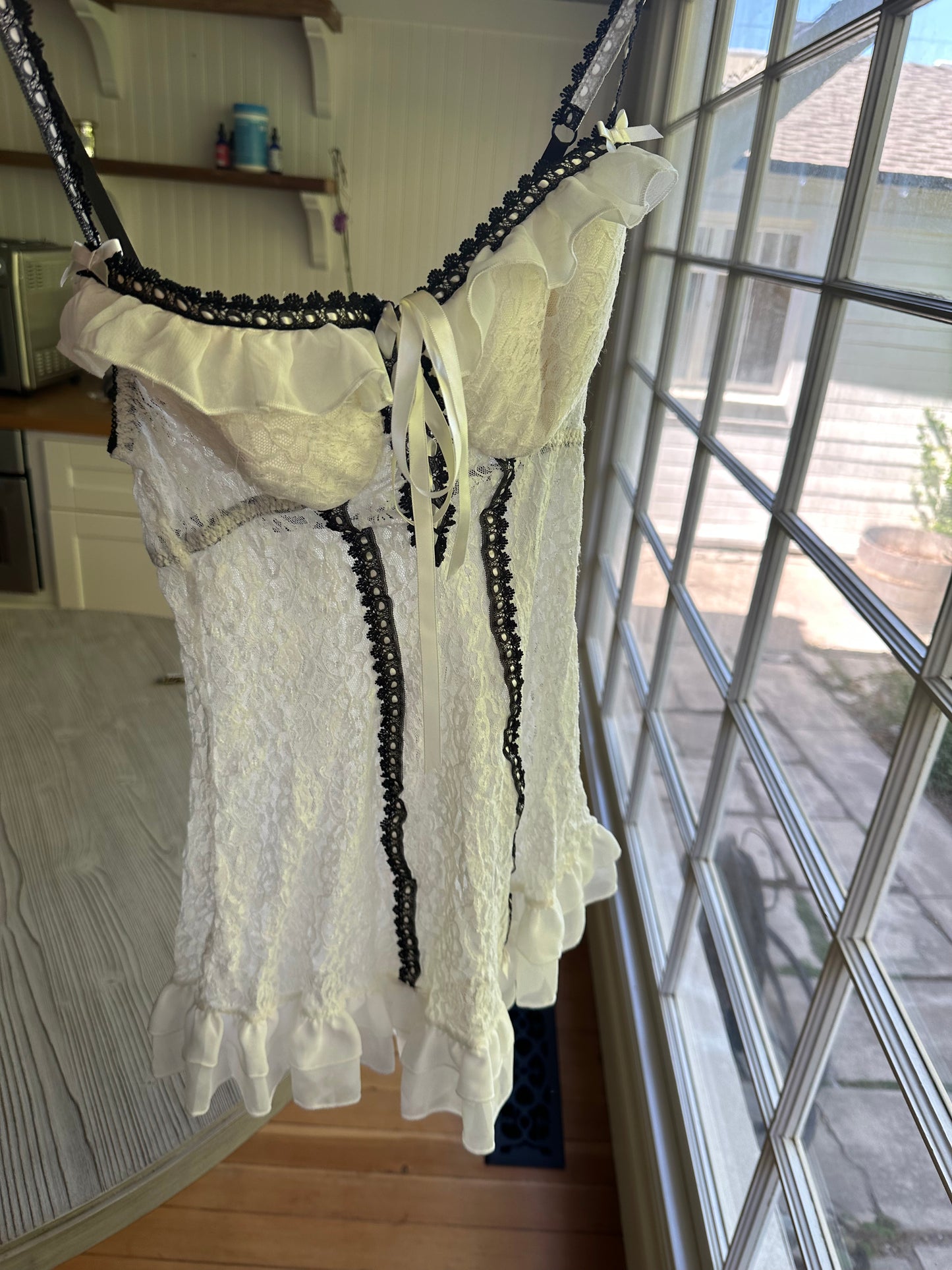 Vintage Cinema Etoile corset lace up dress🤍🤍!(S)
