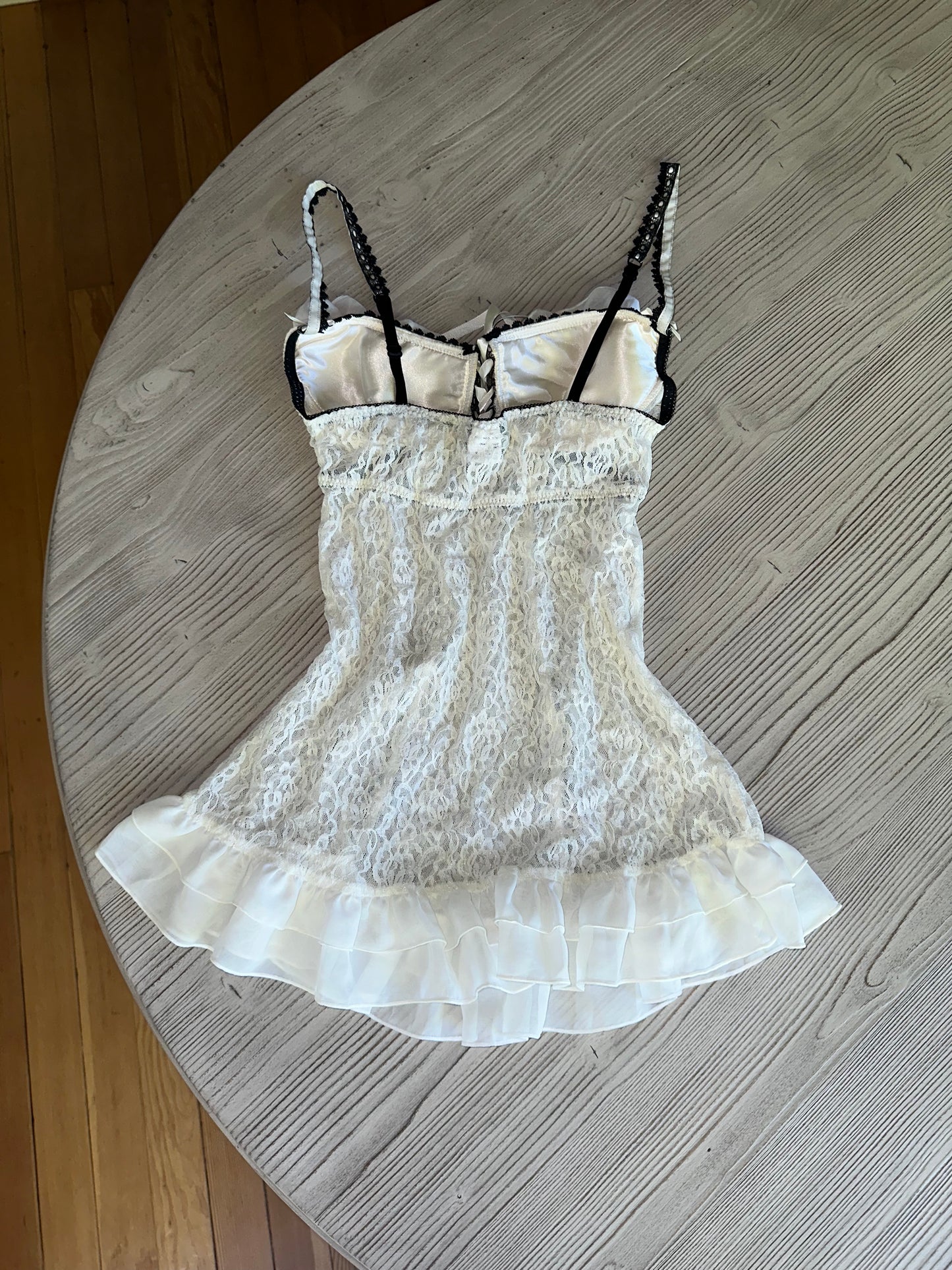Vintage Cinema Etoile corset lace up dress🤍🤍!(S)