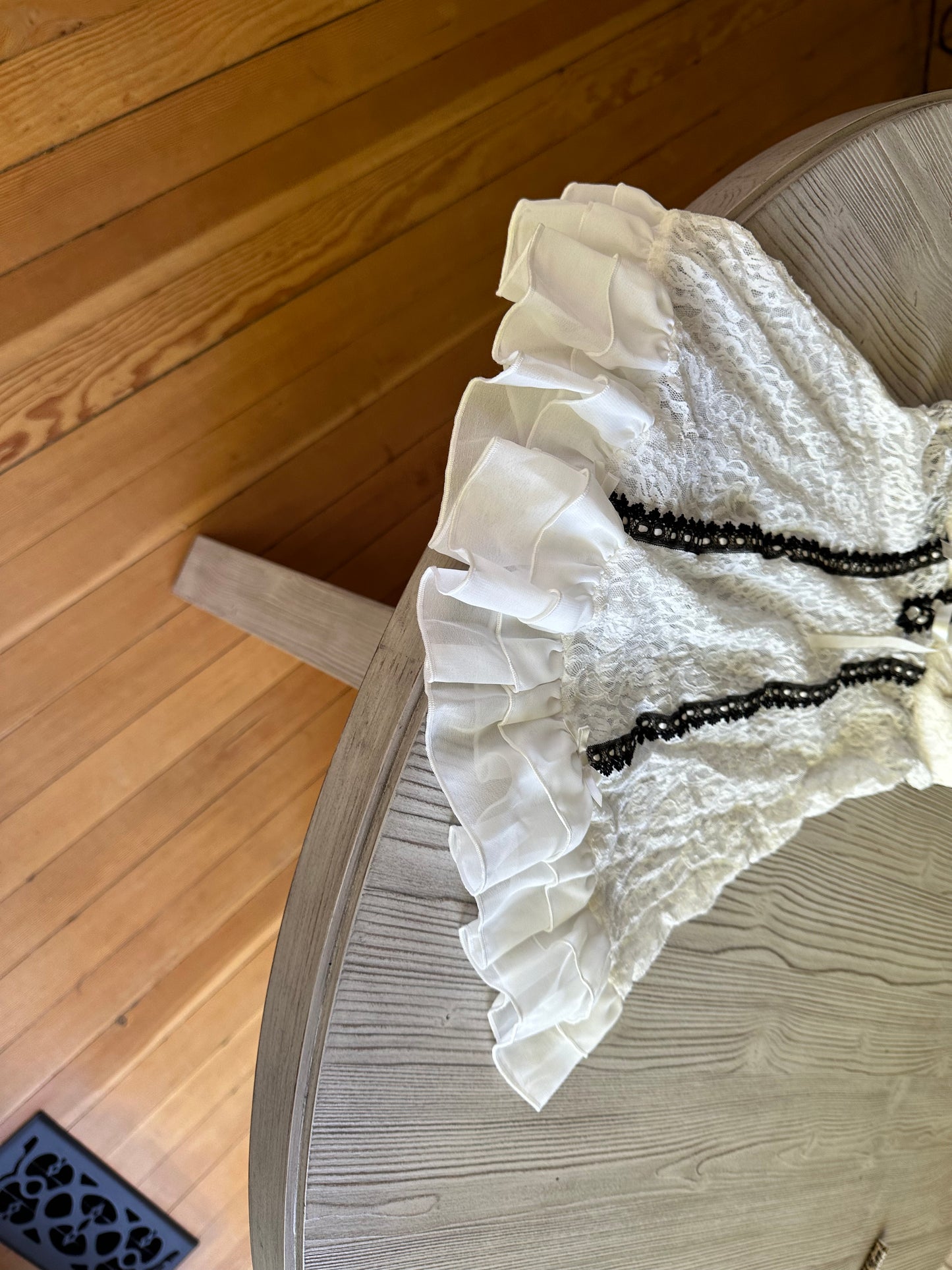 Vintage Cinema Etoile corset lace up dress🤍🤍!(S)