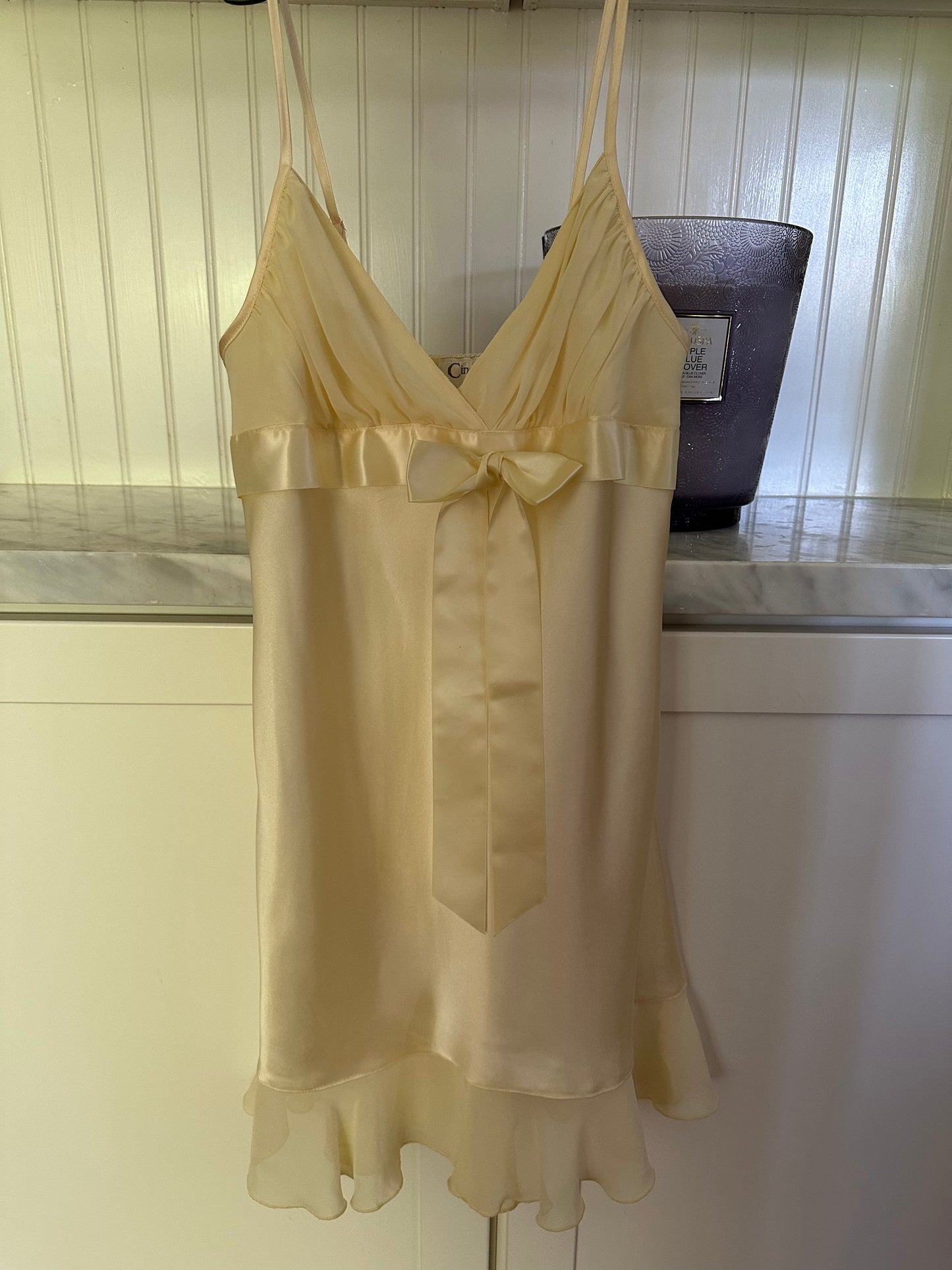 Vintage Cinema Etoile pastel yellow dress🍋!(S)
