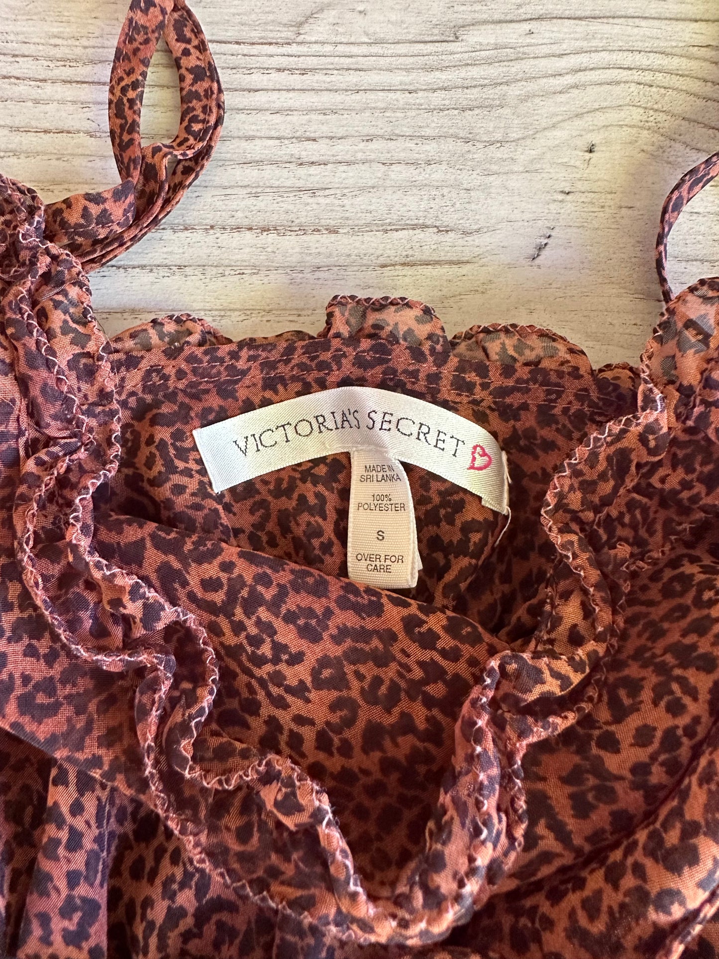 Victoria’s Secret leopard print ruffle dress(S)🤍